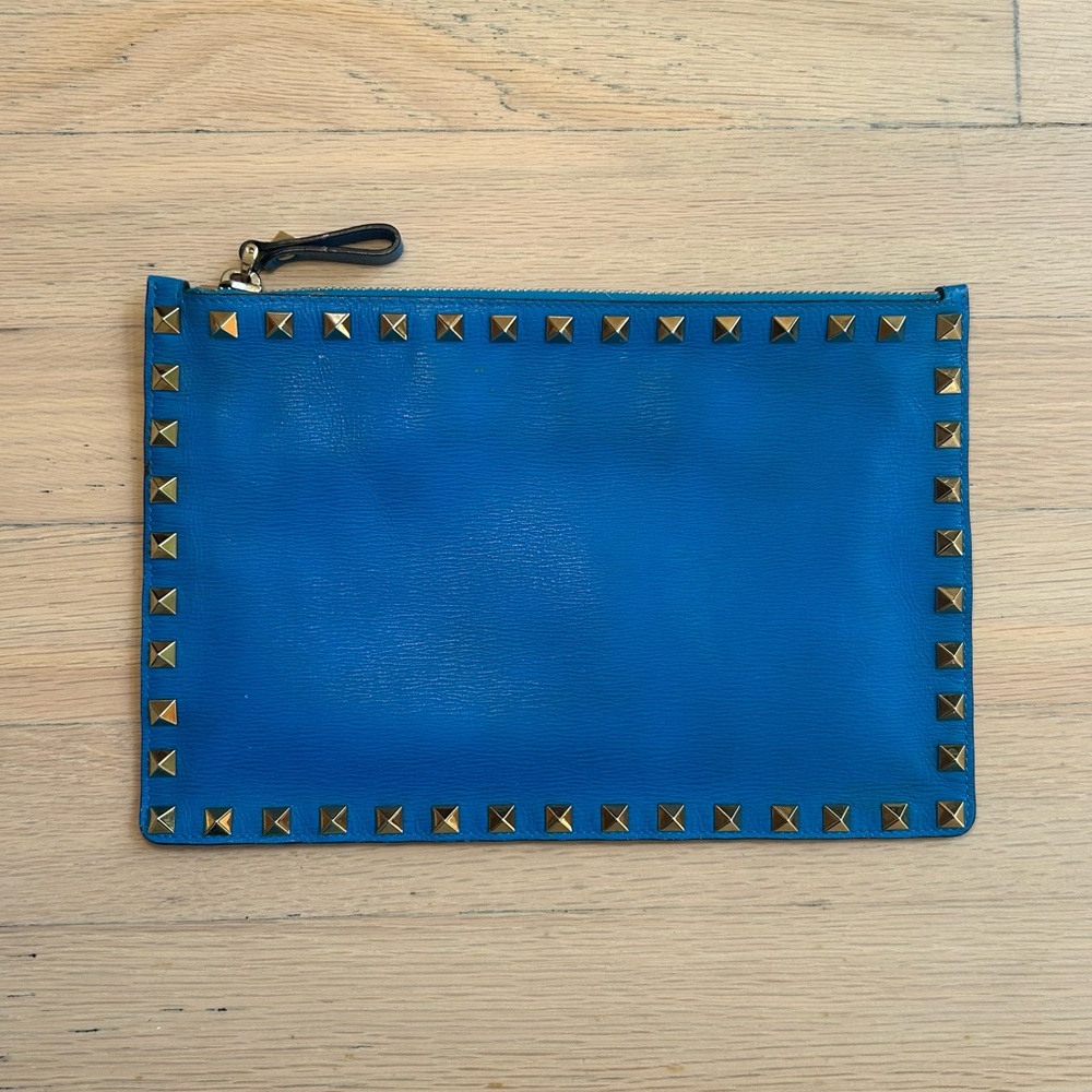 Valentino Rockstud Leather Clutch